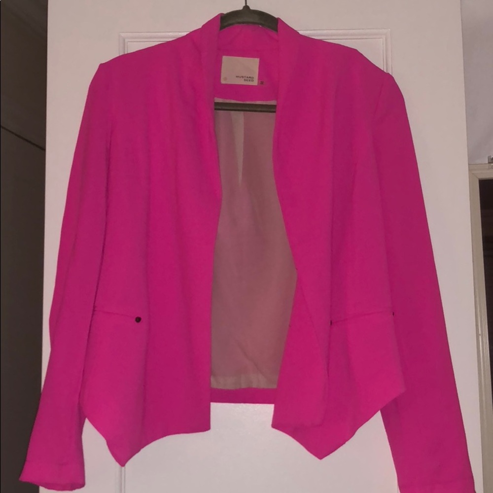 NWOT Hot Pink Mustard Seed Blazer